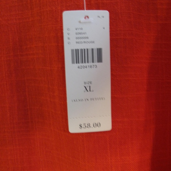 NWT MAEVE ANTHROPOLOGIE Orange Flutter Sleeve XL - Picture 4 of 14